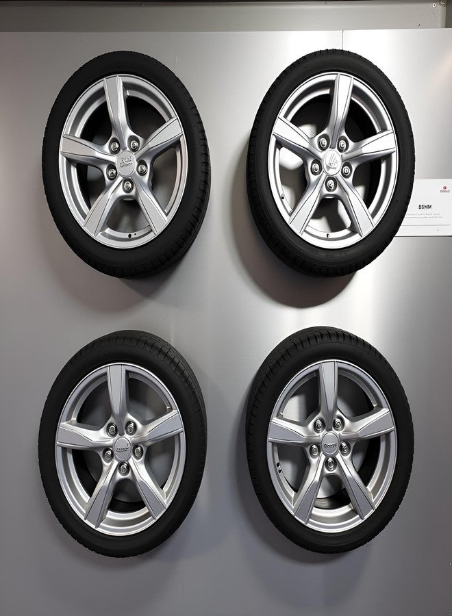 Cauaoa 4Pcs Black Toy Car Wheel Tires,48mm Simulation Rubber Wheel Tire Toy Model DIY RC Spare Parts Easy Installation Small in Size,Remote and App Controlled Vehicles and Parts,Wheels and Tires - Image 2